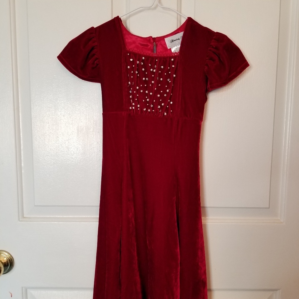 Girls, 6X red velvet dress
